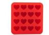 Red LFGB Grade Silicone Ice Tray Flexible Heart Shape With 16 Cavity