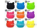 Cartoon Soft Silicone Coin Purse For Kids Wallets , 9 Colors Pointed Ears Cats
