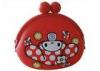 Waterproof Rubber Silicone Coin Purse , Mini Cute Pochi Coin Bag Promotional