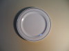 Disposable plastic plate with hot stamping