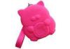 Candy Color Silicone Coin Purse / Car Key Bag Fortune Cat Cartone Shape