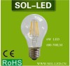 6W 8W clear glass E27 LED Filament 360 degree 80Ra 700lm Dimmable LED Filament light bulb