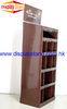 5 tiers Retail Cardboard Display Stand / magazine Paper Display Rack in Brown