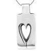 Fashion designed solid silver punk rock pendants with heart - shaped hollow in the middle