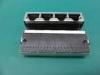 Multi Port Shielded Magnetic Female RJ45 Jack Modular with 4 Ports 10P8C