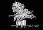 crystal Party, wedding, bridal accessories hair comb with silver plating for women HC024