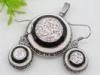 Stainless Steel Vintage Rhinestone jewelry set 1900335