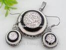 Stainless Steel Vintage Rhinestone jewelry set 1900335