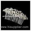 Fashion rhinestone,crystal bridal jewelry hair comb with 925 sterling silver plating