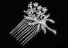 ustom Bridal hair Comb 1.8'' Long 2.8'' Wide Brass Rhinestone Crystal for women SL1975