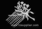 ustom Bridal hair Comb 1.8'' Long 2.8'' Wide Brass Rhinestone Crystal for women SL1975