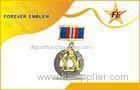 Custom Brass Military Metal Medals With Multi-Colors Ribbon For Memorial Prize