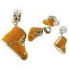 Fashion and lovely engraved silver charm pendants of engraved small yellow shoe