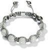 2012 new design white beaded crystal bracelets for men, women, unisex