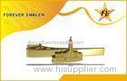 Plated / Gold Metal Personalized Tie Bar For Honor / Commemorative Token