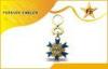 Military Style Stamped Cubic 3D Gold Plating Custom Metal Charms Soft Cloisonn Color