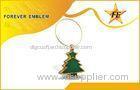 Christmas Gift Custom Metal Charms / Wine Charm With Luminous Color Filled