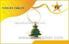 Christmas Gift Custom Metal Charms / Wine Charm With Luminous Color Filled