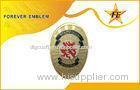 Memorial Prize Bronze / Copper Zinc Alloy Police Metal Badge With Custom Finish