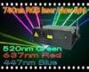 DMX 512 ILDA-Pc Control RGB Laser Light With 520nm Green 740mw Full Color