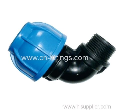 pp male threaded elbow compression fittings