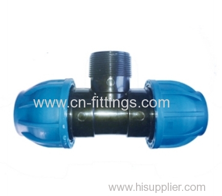 pp male threaded tee pipe fittings