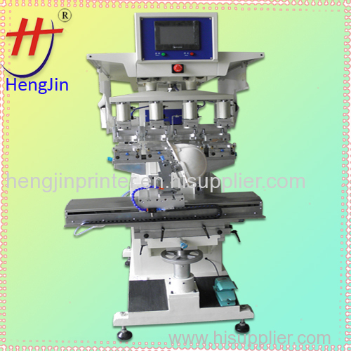 Dongguan Hengjin4 color ink cup tampo print machine for helmet with pad independently