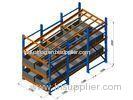 Carton live storage racking system with roller tracks / lane dividers worked