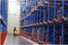 Food industry pallet shuttle racking system with forklift truck / shuttle machines