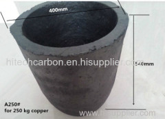 H540*OD 400*BD270mm sic graphite crucible for copper melting 250kg / copper surface-coated graphites