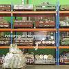 industrial heavy duty storage shelves with wood board / cargo cage / pallet