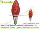 240V 5 W 360 Led Bulb Red Diamond Shaped 3000k Ra85 , E17 LED Lamp