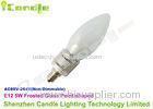 5W Frosted Glass Point Shape 360 Led Bulb Candle E12 White / Warm White 200V 220V 230V