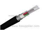 12 Core GYTA steel tape Fiber Optic Cable for Aerial / Duct , black