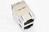 2 x 1 Port Female Stacked RJ45 Modular Jack , Shielded SC861-G8-28