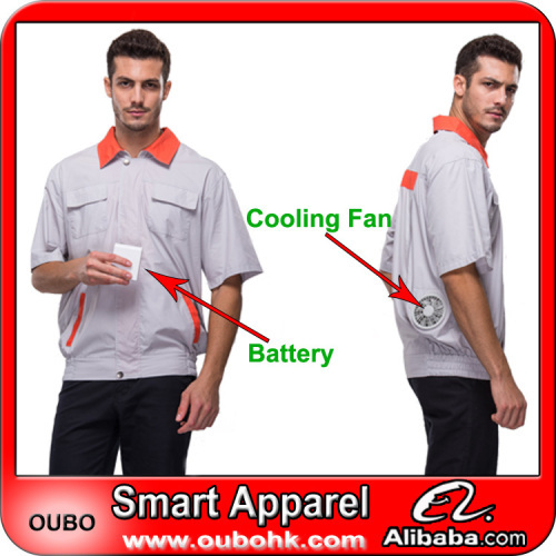 Work Clothes With Automatic Cooling System Battery Cooling Clothing Outdoor Working OUBOHK