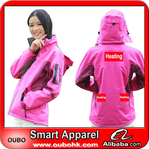 Ski Jacket With Automatic Battery Heating System Electric Heating Clothing Warm OUBOHK