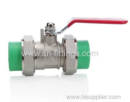 ppr ball valve with brass double union