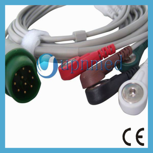 Siemens One -piece 5 lead ECG cable with leadwires