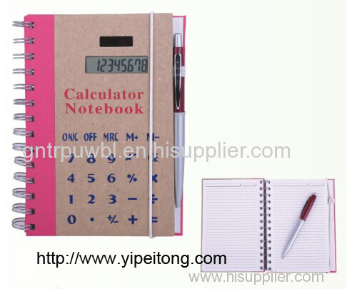 Loop notebook calculator With pen