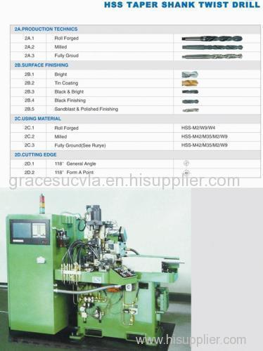 HSS TAPER SHANK TWIST DRILL