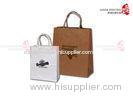 Kraft Home Textile Printed Paper Carrier Bags , Paper Shopping Bags