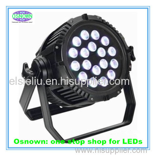 18pcs 4W/10W RGBW 4 in 1 LED Osnown Aluminum DJ Stage Par Light with Factory Price