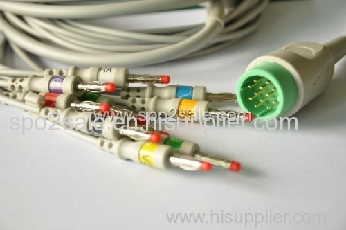 Lifepak Physio Control® Compatible EKG Cable