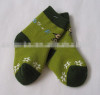 children cotton terry carton socks kids crew full terry socks