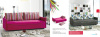 fashionable three seat foldable fabric sofa bed