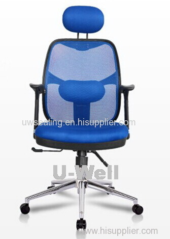 Hot red mesh boss executive office computer chair with chrome base