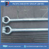 hot forged twin eye anchor rod with square nut hot dipped galvanizing