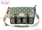 Green and Pink polka dot crossbody bag , cute messenger bags for women