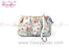 Fashion Mint Green Small Floral Zippered Coin Purse wallet for womens